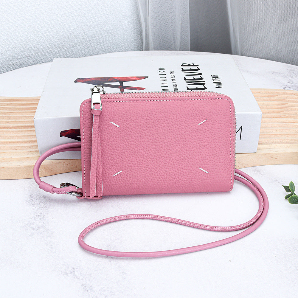 Women's Halter Short Multiple Slots Zipper Leather Ladies Wallet