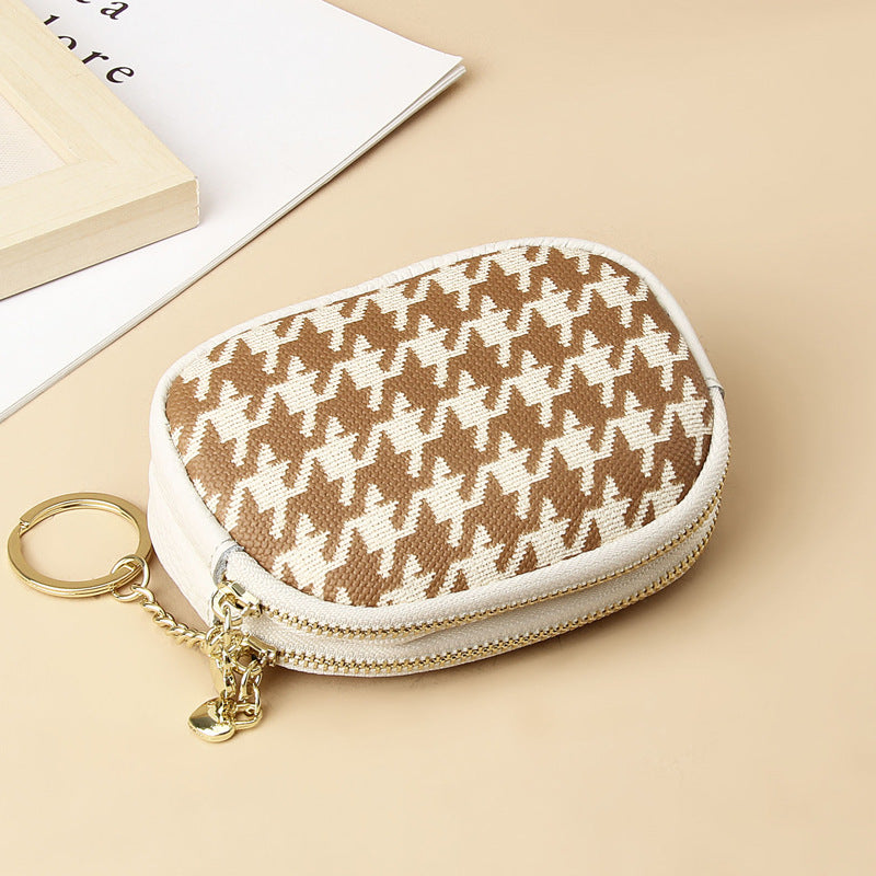 Women's Mini Double Zipper Fashion High Sense Coin Purses