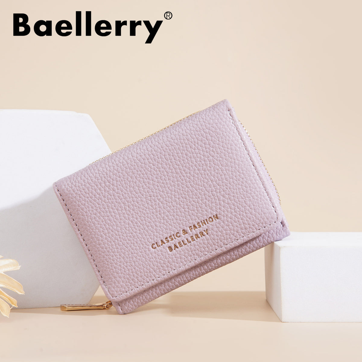 Women's Short Female Zipper Lychee Pattern Fashion Coin Purses