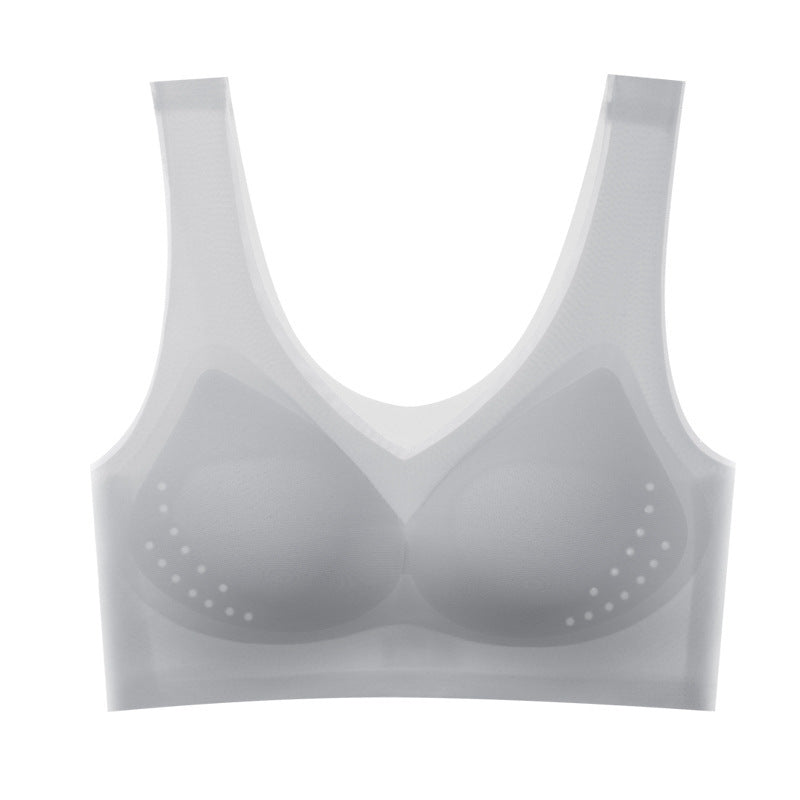Mesh Cup Seamless Ice Silk Underwear Tanks Camis