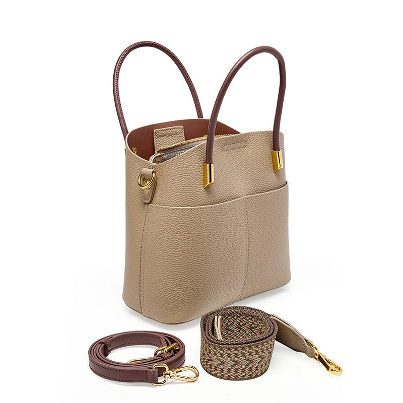 Women's Genuine Leather Western Style High-grade Handbags