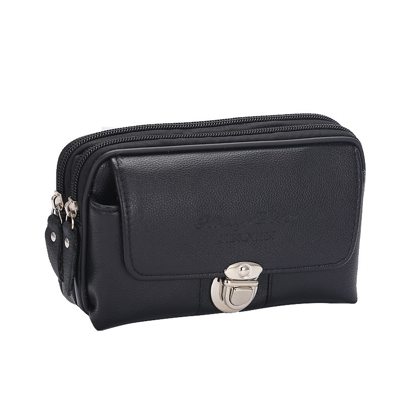 Men's Mobile Simple Business Leisure Wearable Horizontal Men's Waist Packs