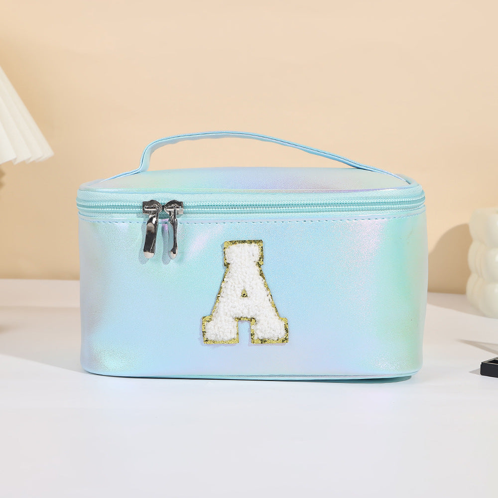 Women's Embroidered Lettered Make-up Three-dimensional Large Capacity Storage Portable Makeup Bag