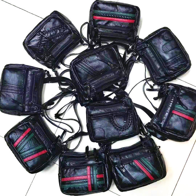 Women's Running Rivers Lakes Stall Washed Leather Crossbody Bags