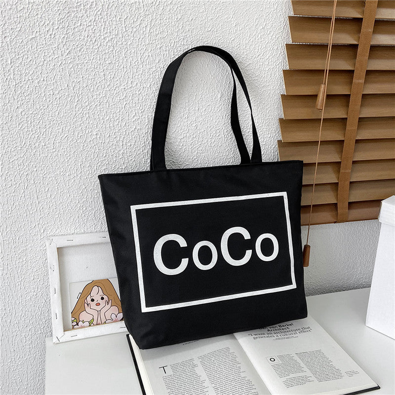 Women's Large Capacity Printed Fashion Canvas Portable Women's Shoulder Bag