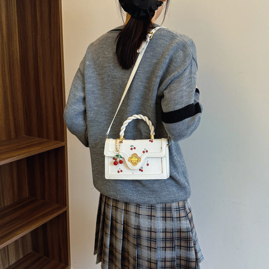 Autumn Fashion Fresh Printing Color Contrast Shoulder Bags