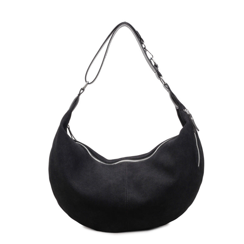 Women's Suede Fashion Large Capacity Commuter Dumpling Shoulder Bags