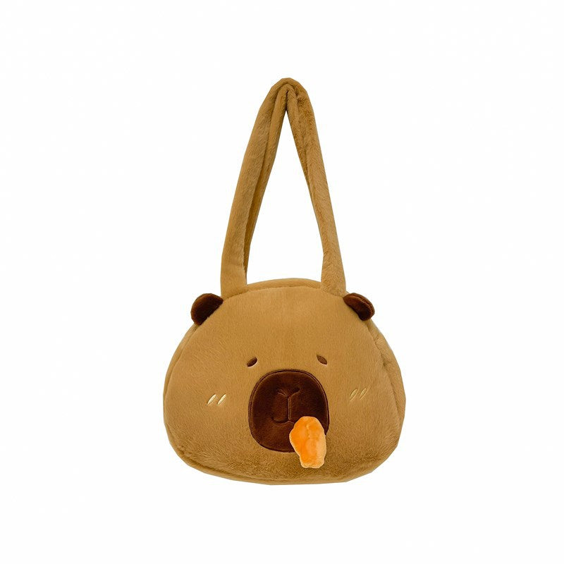 Plush Ugly Cute Capybara Large Capacity Bags