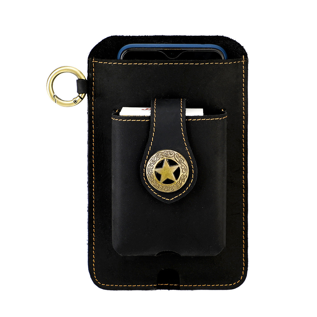 Men's Mobile Leather Work Crazy Horse Men's Waist Packs