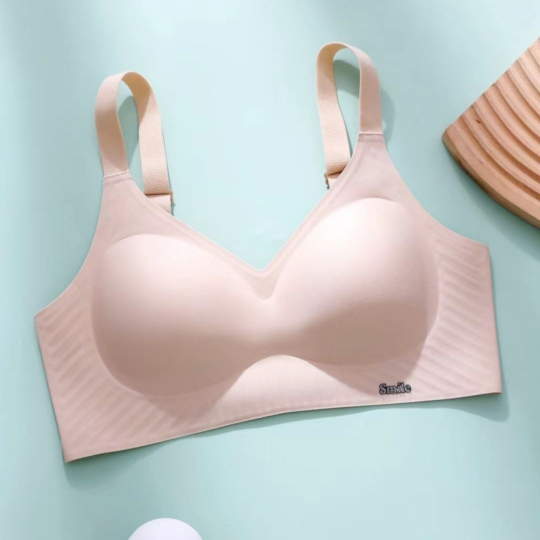 Palm Cup Glossy Jelly Underwear Wireless Soft Support Bras