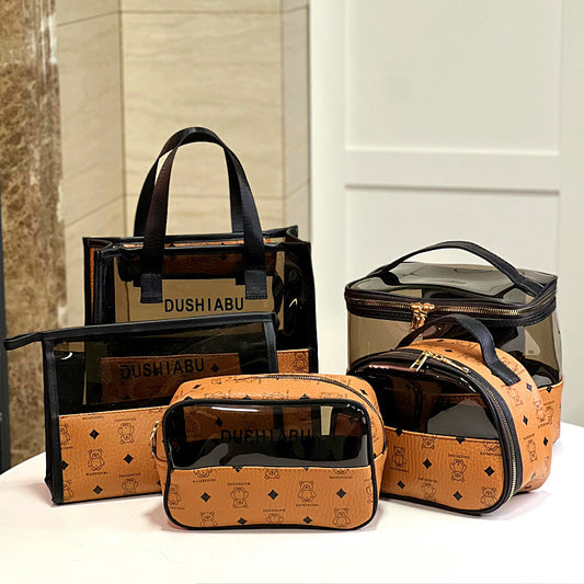 Women's Fashion Cute Translucent Bear Large Capacity Handbags