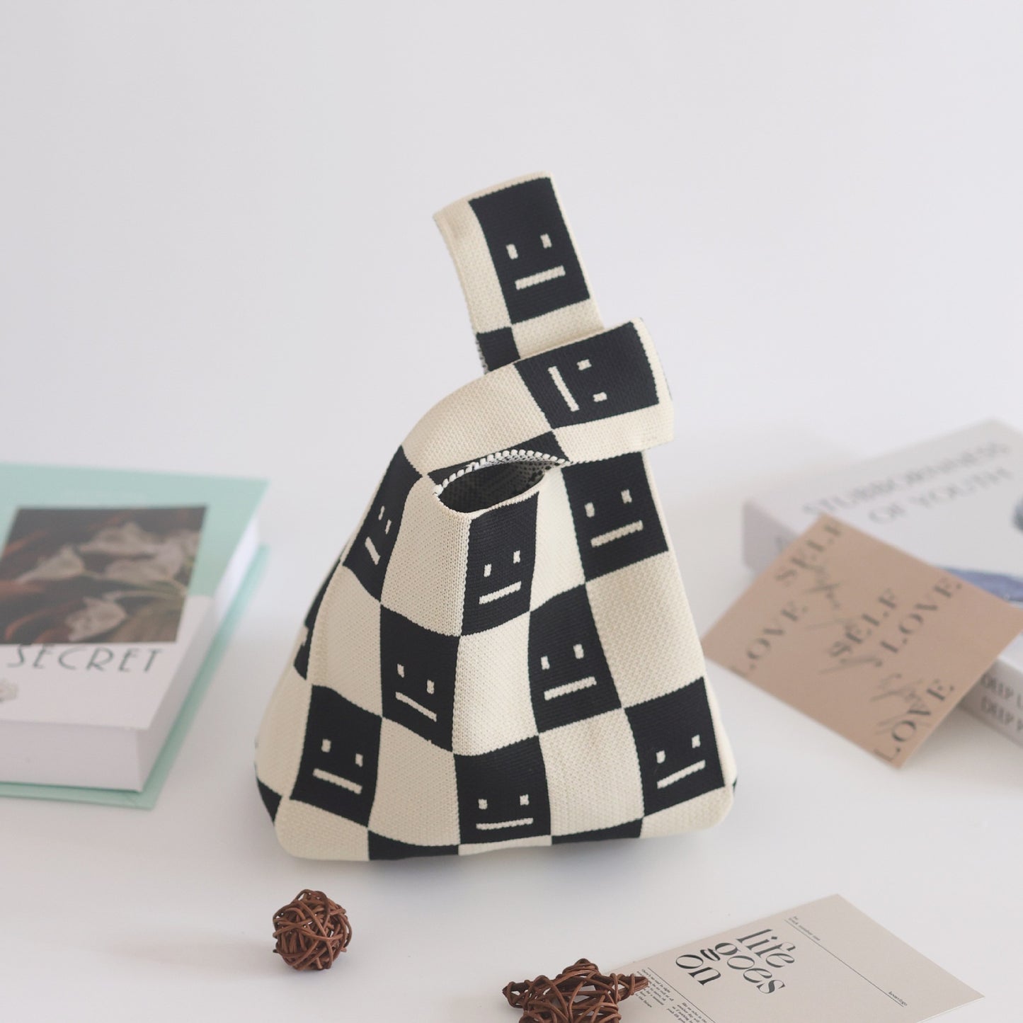 Unique Women's Knitted Woven Vest Simple Handbags