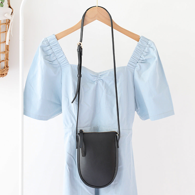 Women's Mini Korean Style Vertical Soft Leather Crossbody Bags