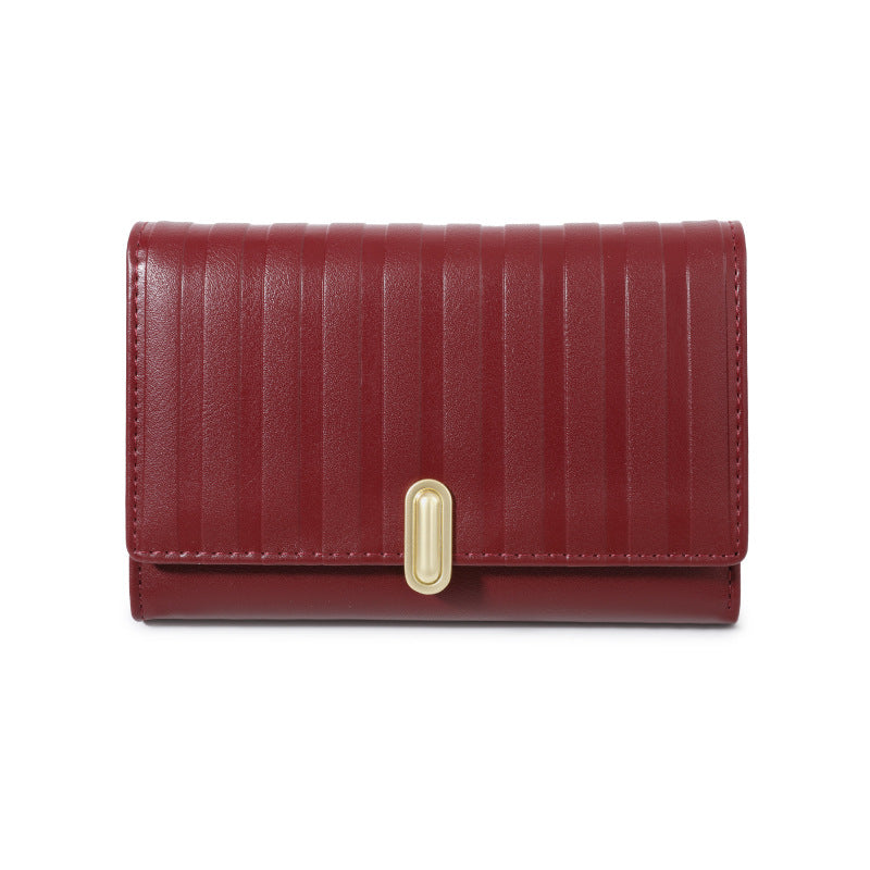 Women's Striped Embossed Short Fashion Clutch Bags