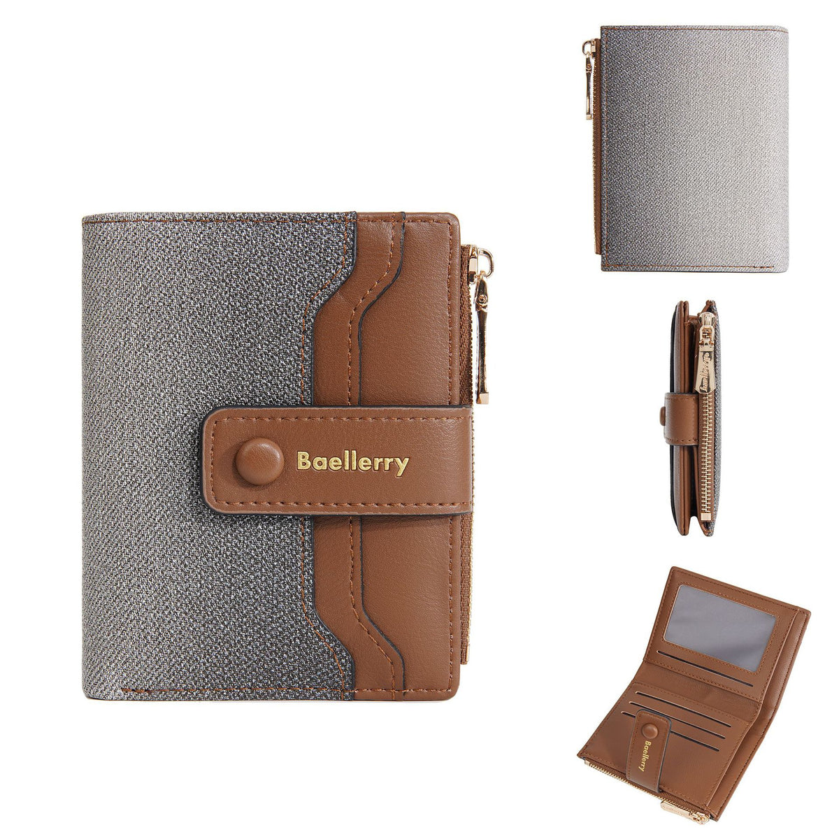 Women's High-grade Short Gradient Color Zipper Ladies Wallet