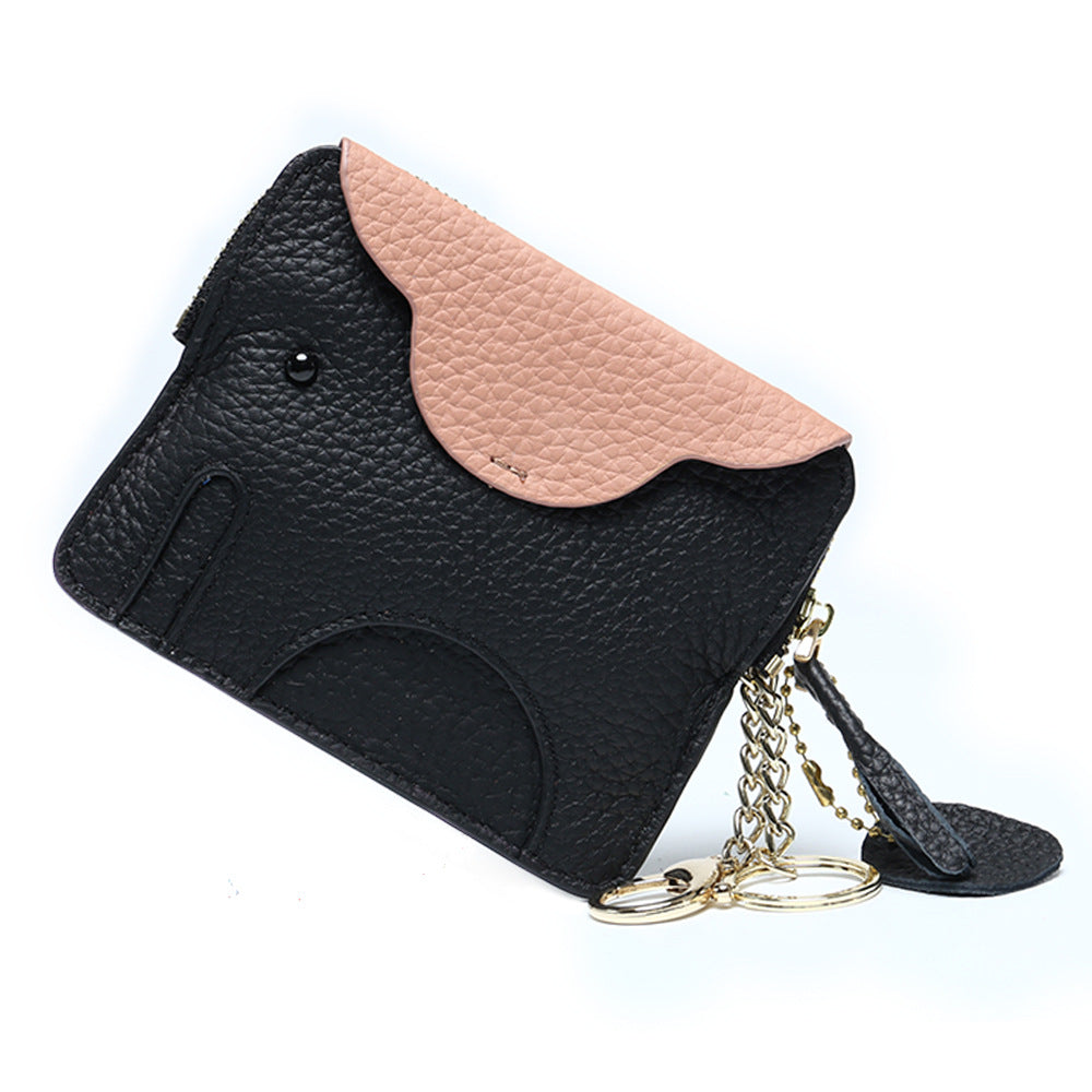Genuine Leather Elephant Mini Creative Female Coin Purses