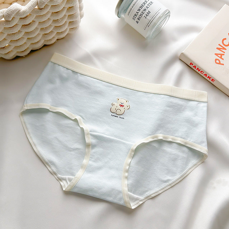 Women's Bear Underwear Cotton Crotch Comfortable Less Panties