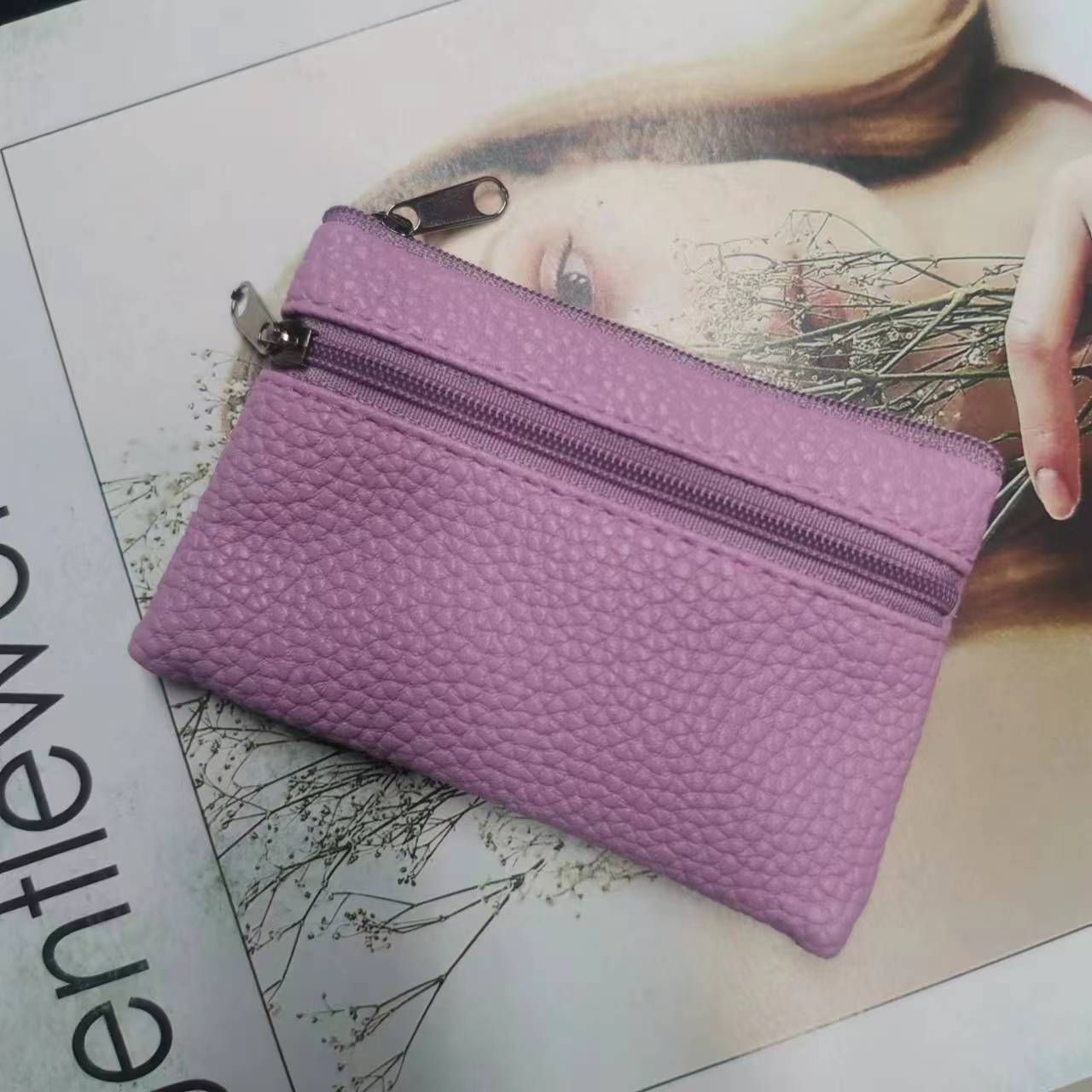 Women's Zipper Mini Clutch Cute Grandma Coin Purses