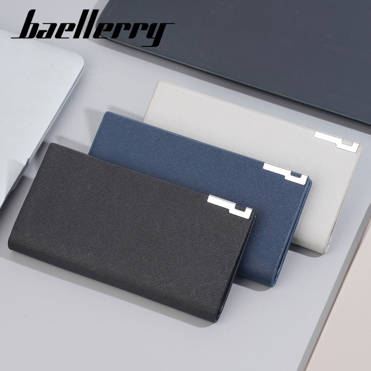 Men's Korean Style Green Business Multiple Slots Snap Men's Wallet