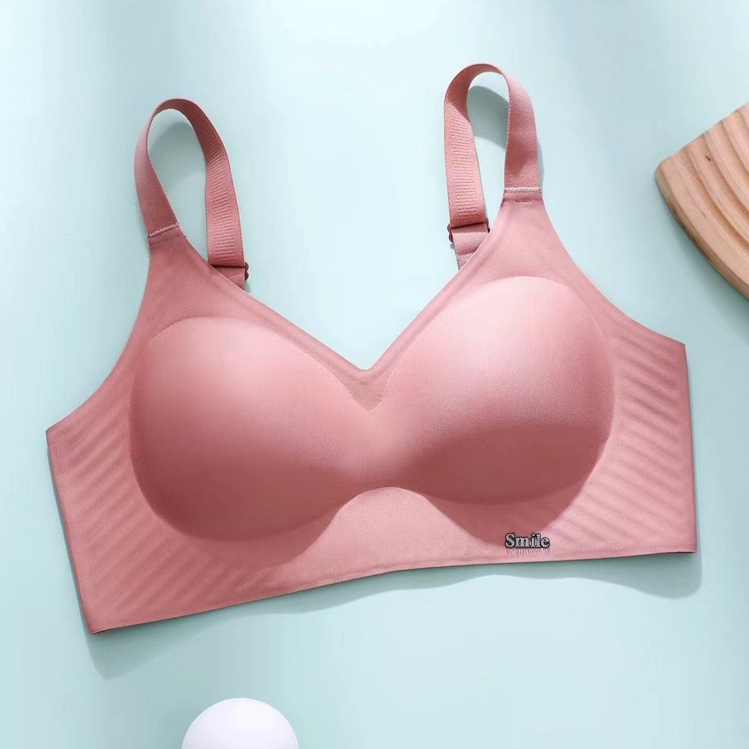Palm Cup Glossy Jelly Underwear Wireless Soft Support Bras