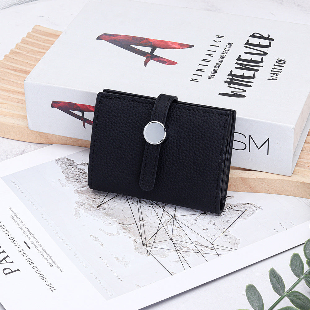 Women's Layer Short Cowhide Mini Fashion Genuine Leather Ladies Wallet
