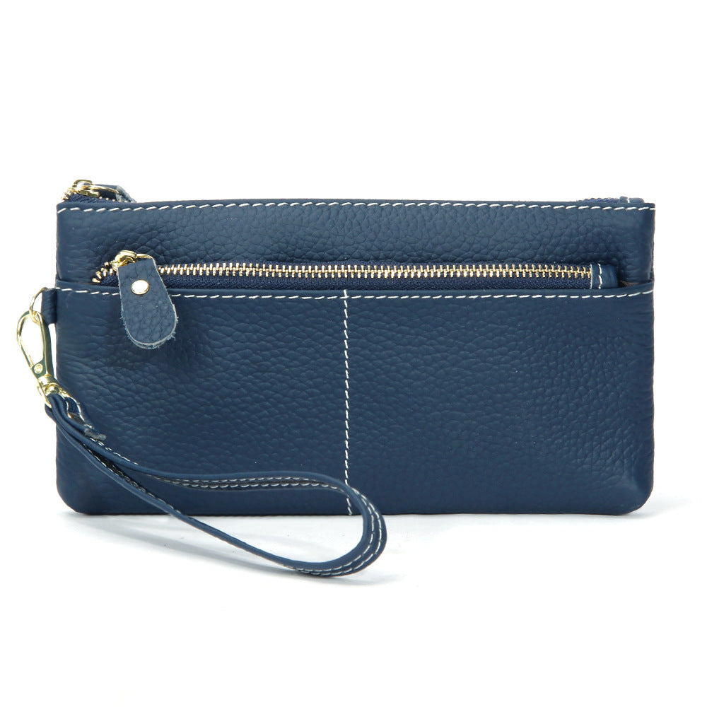 Women's Simple Long Fashion Genuine Leather Clutch Ladies Wallets