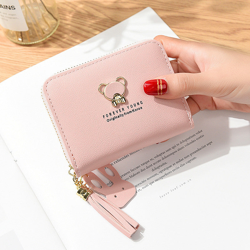 Casual Women's Zipper Short Fashion Cute Coin Purses