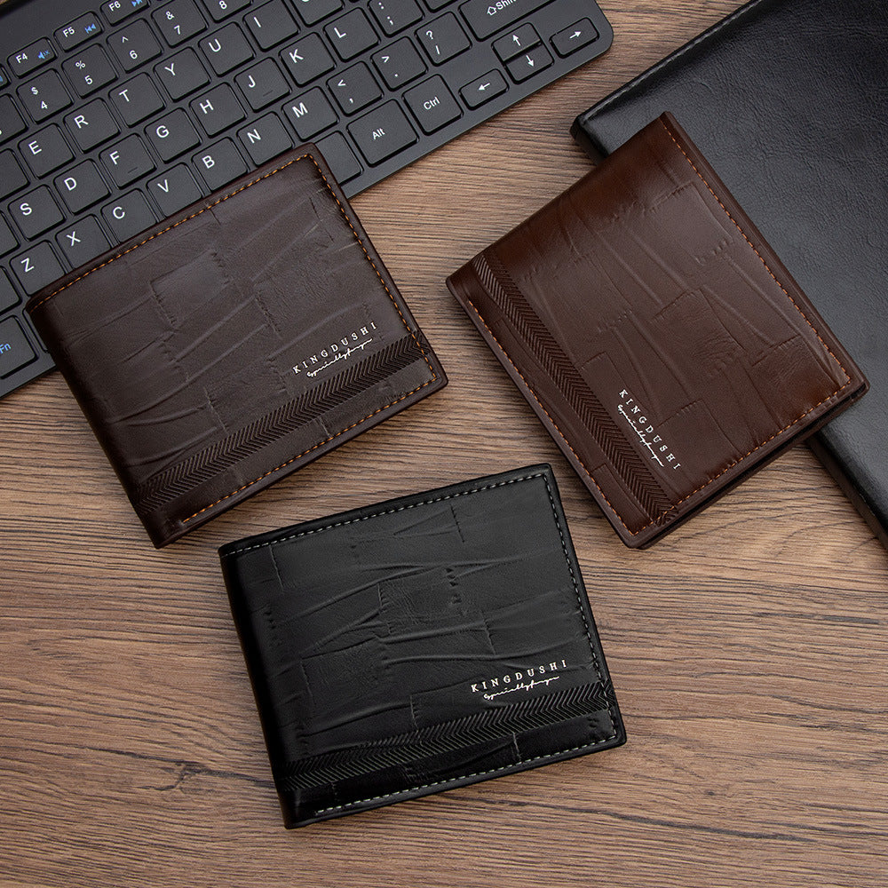 Men's Short Simple Multifunctional Zipper Sier Men's Wallet