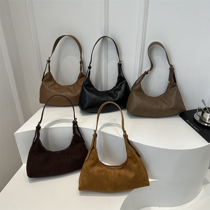 Veet Solid Color Simple Trendy Retro Commuter Large Bags