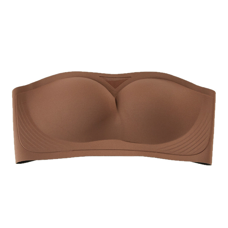 Women's One Piece Strapless Underwear Push Up Small Chest Tube Everyday Bras