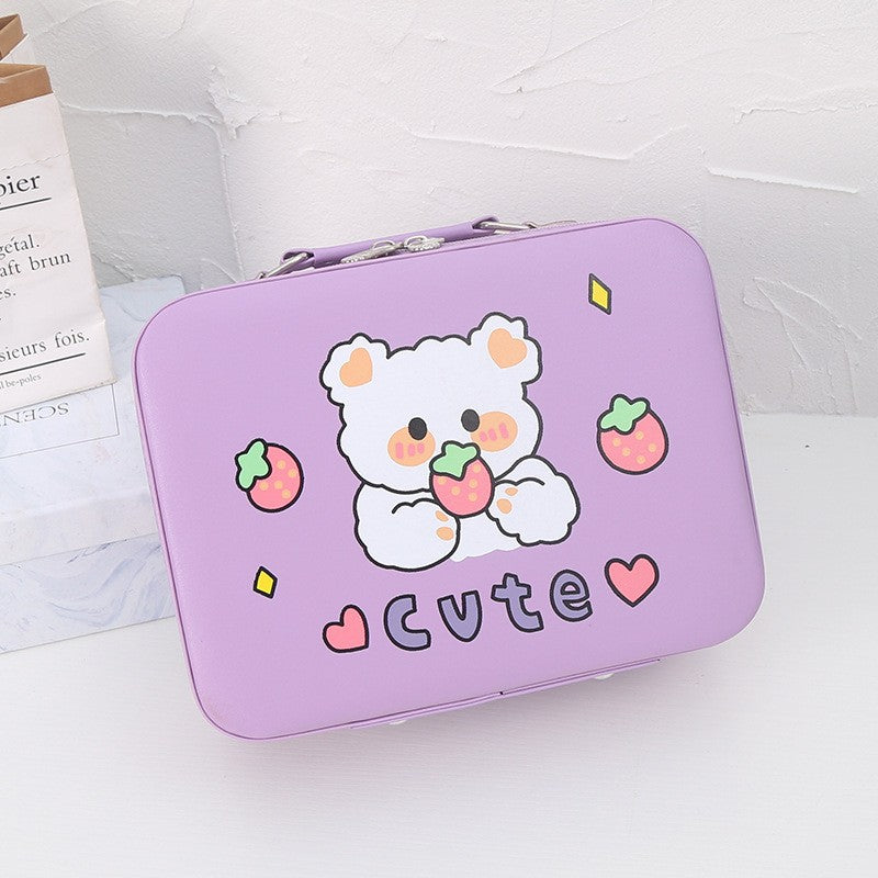 Hand Gift Suitcase Portable Makeup Storage Cosmetic Bags