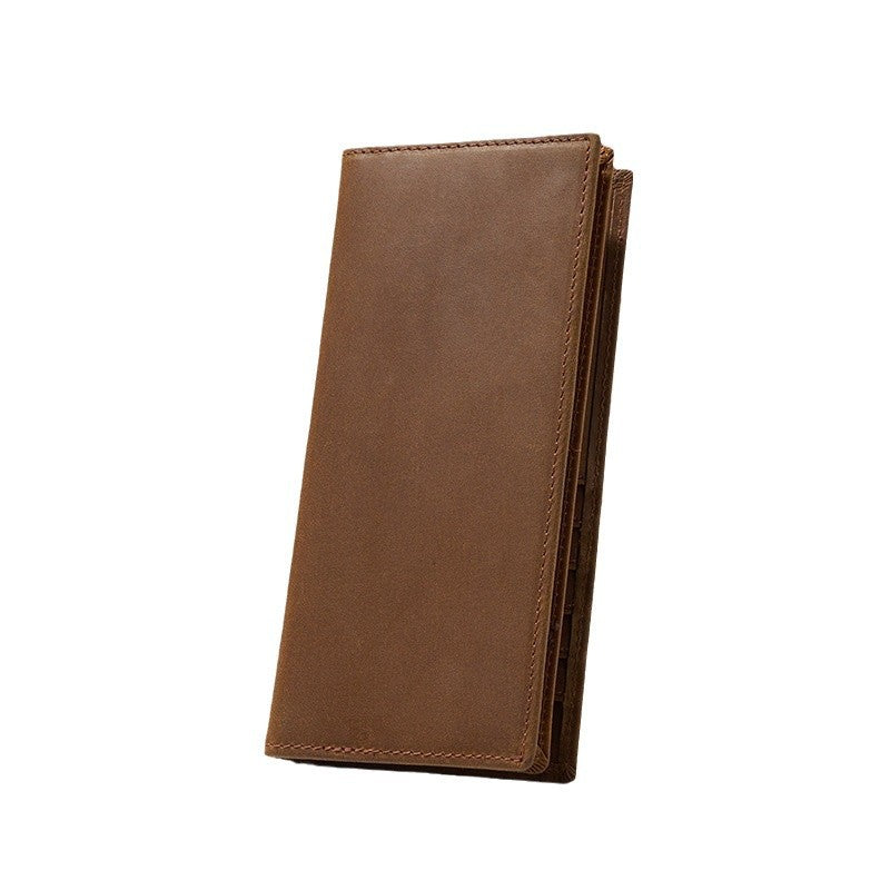Men's Man's Crazy Horse Leather Business Real Card Holder