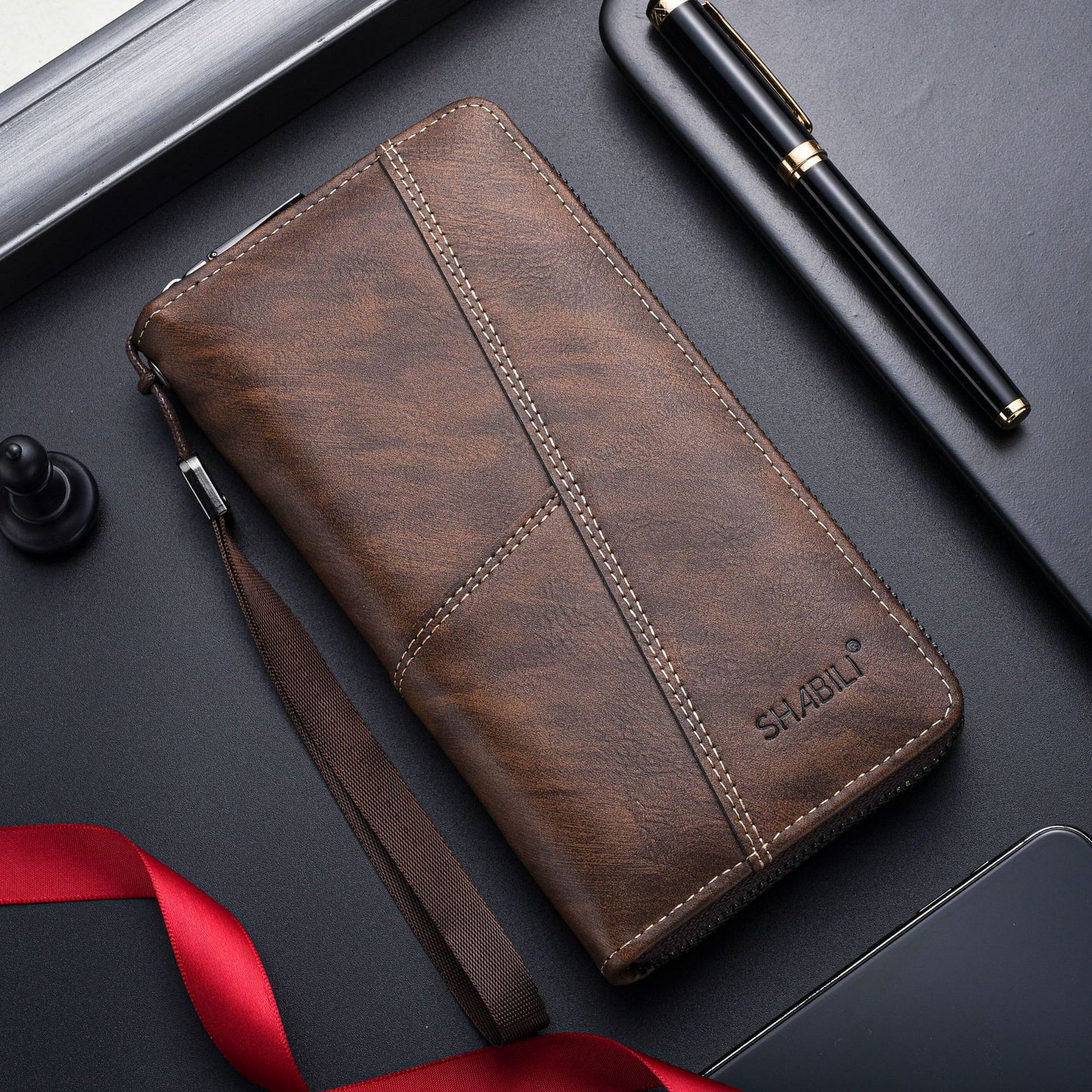 Men's Long Zipper Multifunctional Multiple Slots Men's Wallets