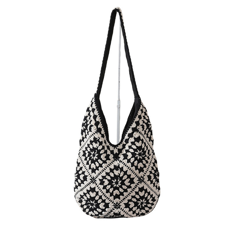 Women's Artistic Woven Mori Leisure Handmade Crochet Underarm Vacation Style Bags