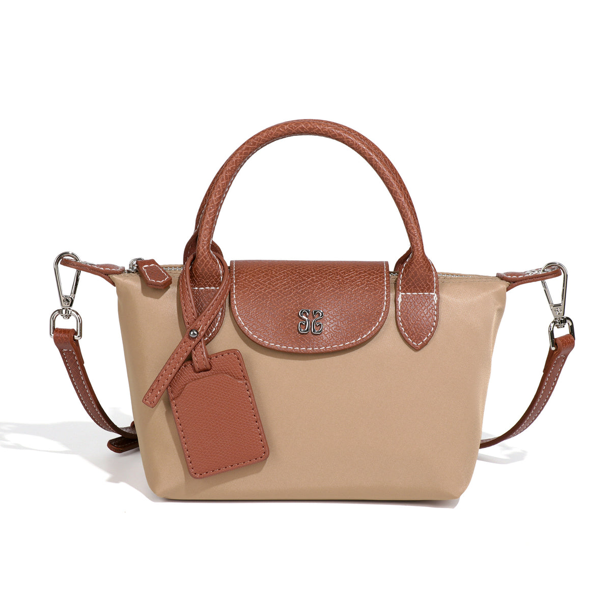 Women's French Style Mini Fashion Simple Dumpling Nylon Waterproof Lightweight Phone Bags