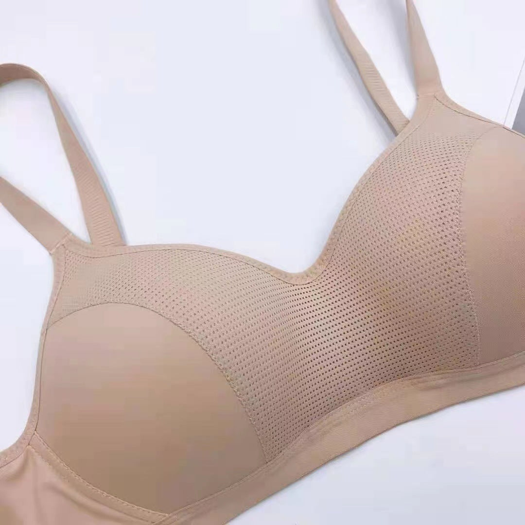 Sha Wireless Breathable Hole Comfortable Cotton Everyday Bras