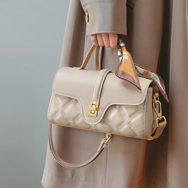 Women's Light Luxury Texture Rhombus Fashion Twist Women's Messenger Bag