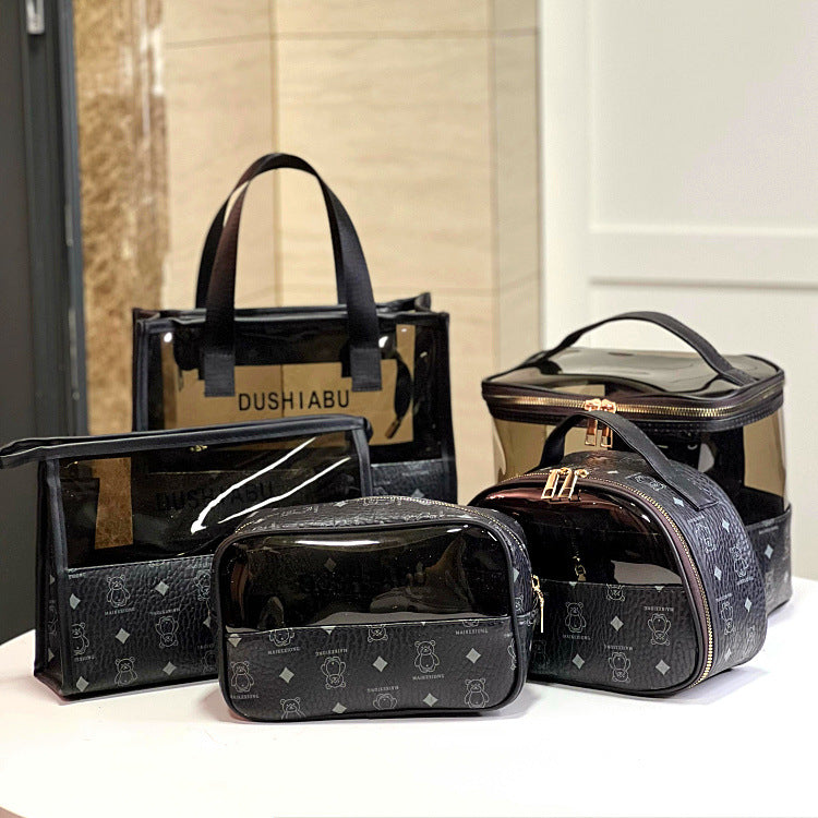Women's Fashion Cute Translucent Bear Large Capacity Handbags