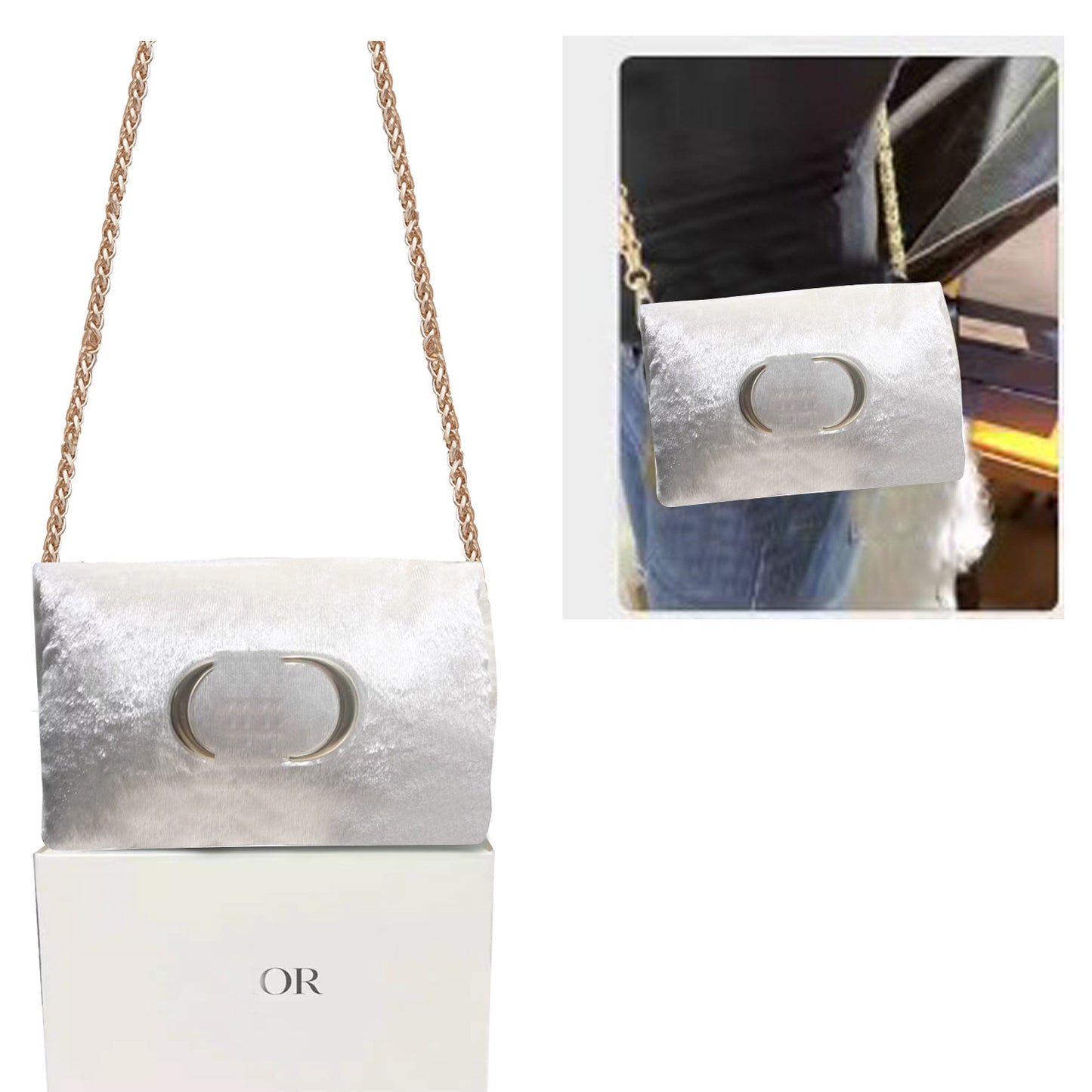 White Space Cotton Super Soft Feeling Portable Cosmetic Bags