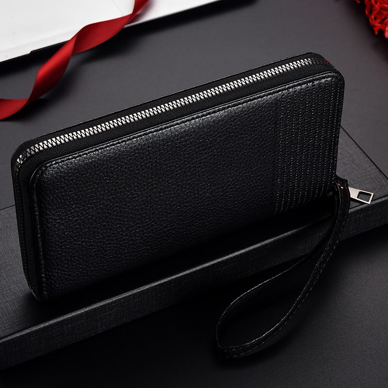 Men's Zipper Long Clutch Mobile Multiple Slots Men's Wallets