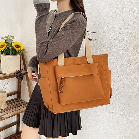 Female Commuter Large Capacity Advanced Texture College Shoulder Bags