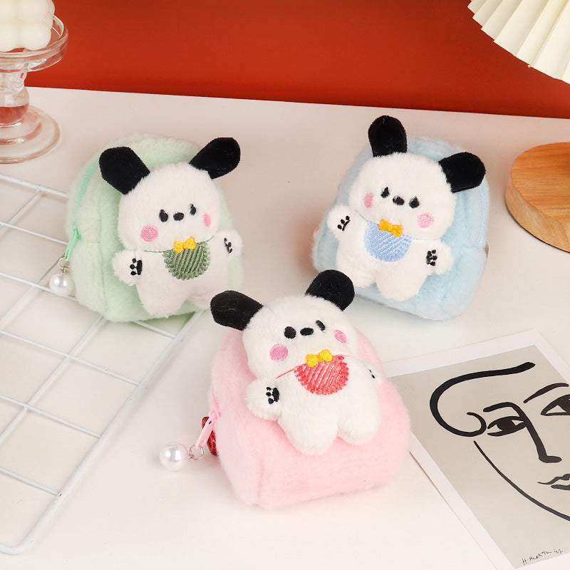 Cute Dog Three-dimensional Earphone Claw Machine Coin Purses