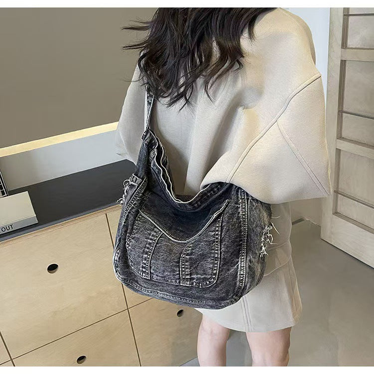 Casual Attractive Denim Versatile Commuter Tuition Bags