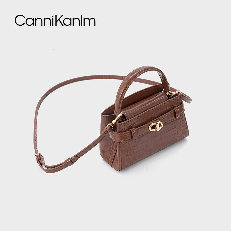 Women's Portable Kelly High-grade Crocodile Pattern Commuter Women's Messenger Bag