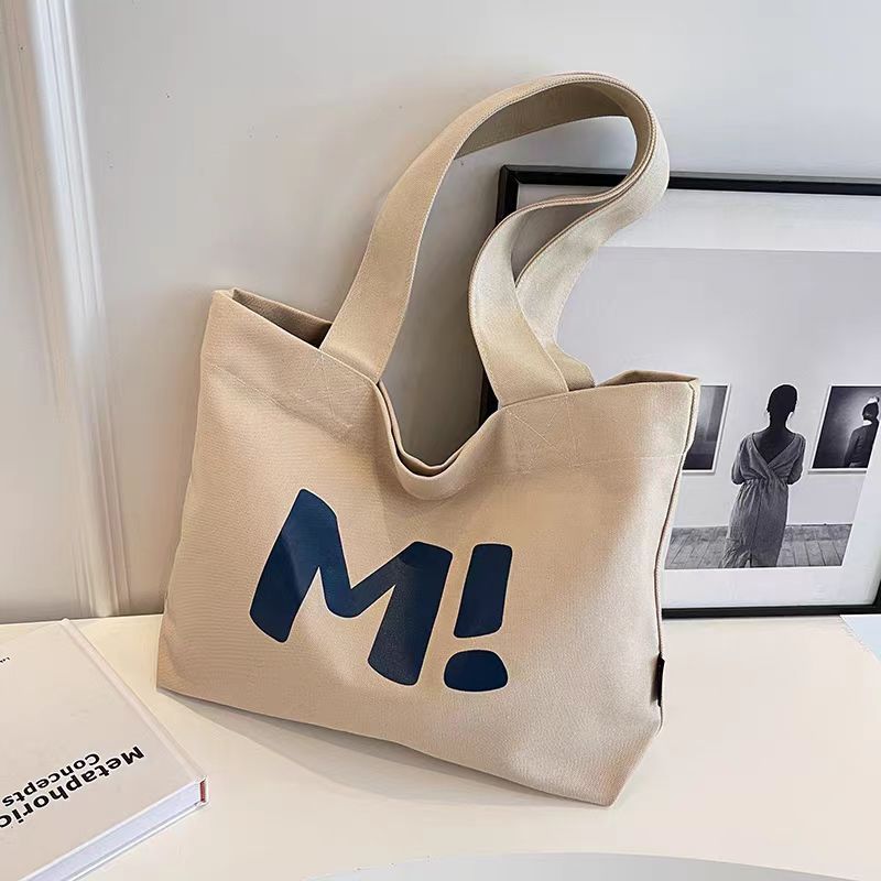 Women's Canvas Large Capacity Solid Supermarket Shopping Simple Bags