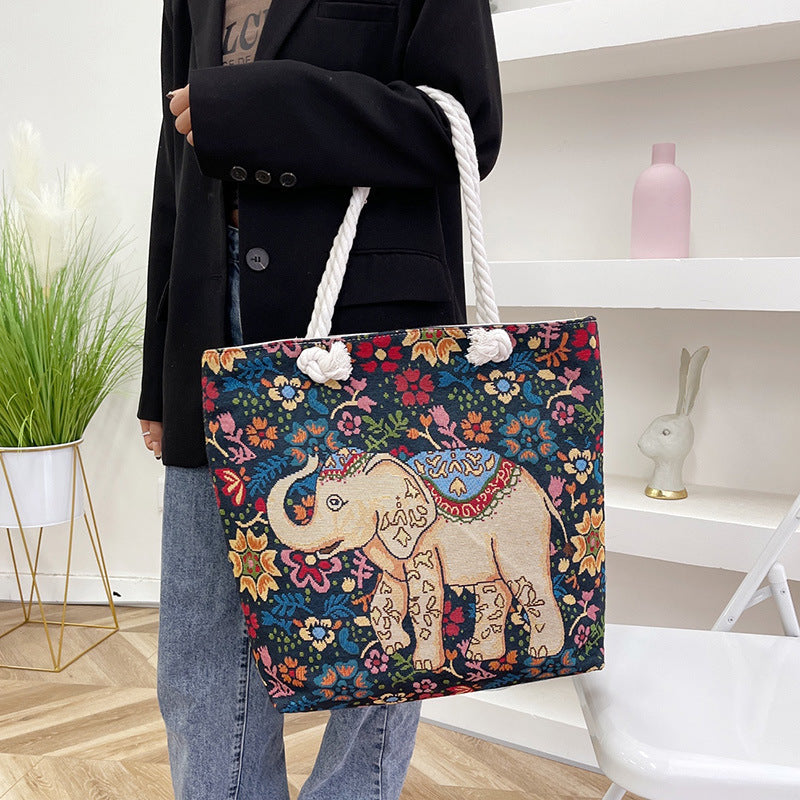 Women's Style Medium Canvas Large Double Sided Shoulder Bags
