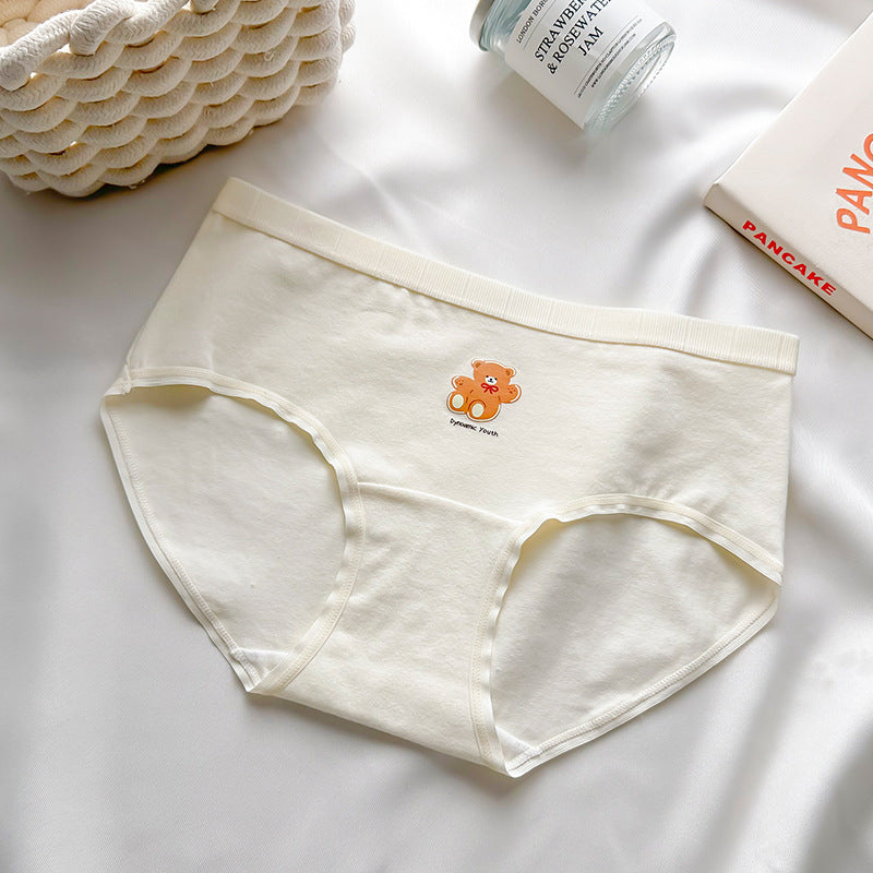 Women's Bear Underwear Cotton Crotch Comfortable Less Panties