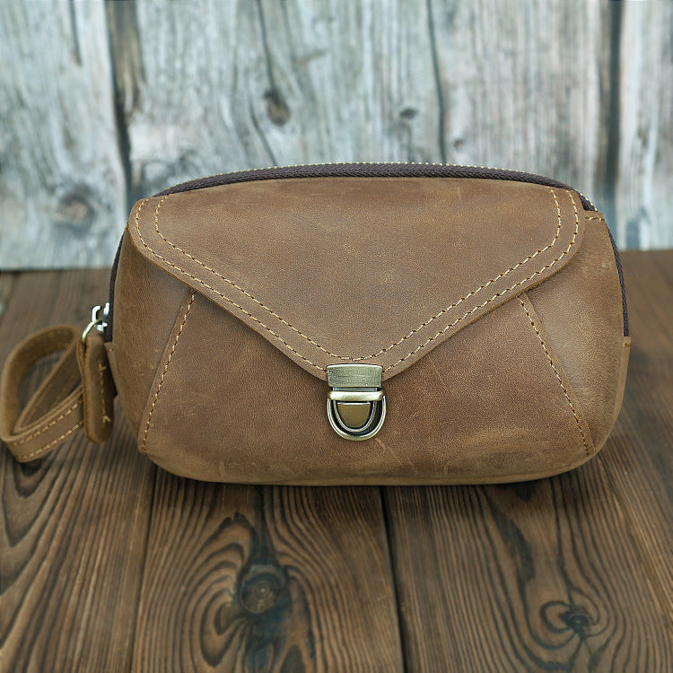 Men's Leather Genuine Construction Site Work Wear Bags