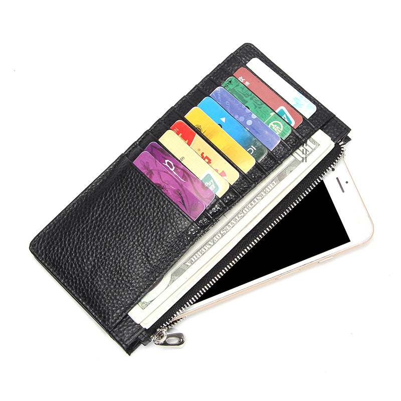 Women's Style Multiple Slots First Layer Cowhide Ladies Wallet