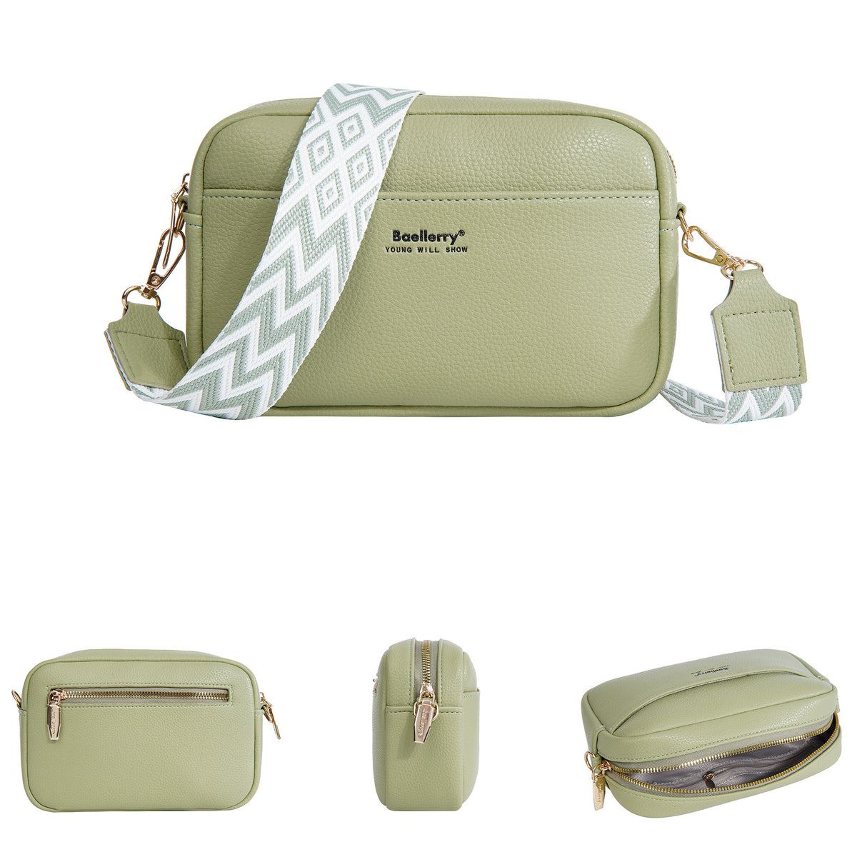 Women's High-grade Versatile Fashion With Zip Women's Messenger Bag